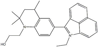 1-Ethyl-2-[[1,2,3,4-tetrahydro-1-(2-hydroxyethyl)-2,2,4-trimethylquinolin]-6-yl]benz[cd]indol-1-ium 结构式