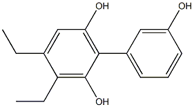 3,4-Diethyl-1,1'-biphenyl-2,3',6-triol 结构式
