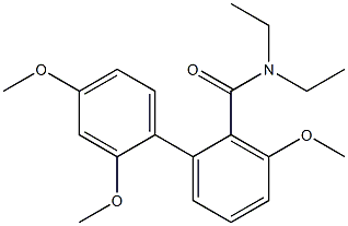 N,N-Diethyl-2',3,4'-trimethoxy[1,1'-biphenyl]-2-carboxamide 结构式