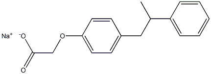 2-[4-(2-Phenylpropyl)phenoxy]acetic acid sodium salt 结构式