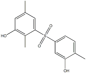 3,3'-Dihydroxy-2,4',5-trimethyl[sulfonylbisbenzene] 结构式