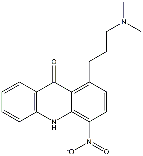 1-(3-Dimethylaminopropyl)-4-nitroacridin-9(10H)-one 结构式