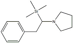 1-[1-(Trimethylsilyl)-2-phenylethyl]pyrrolidine 结构式