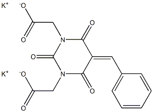 Hexahydro-5-benzylidene-2,4,6-trioxo-1,3-pyrimidinediacetic acid dipotassium salt 结构式