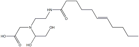 N-(1,2-Dihydroxyethyl)-N-[2-(6-undecenoylamino)ethyl]aminoacetic acid 结构式