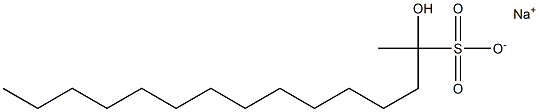 2-Hydroxypentadecane-2-sulfonic acid sodium salt 结构式