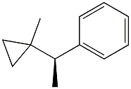 [S,(+)]-1-(1-Methylcyclopropyl)-1-phenylethane 结构式