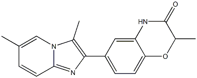 6-(3,6-Dimethyl-imidazo[1,2-a]pyridin-2-yl)-2-methyl-2H-1,4-benzoxazin-3(4H)-one 结构式