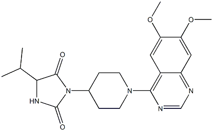 1-[1-(6,7-Dimethoxyquinazolin-4-yl)piperidin-4-yl]-4-isopropylimidazolidine-2,5-dione 结构式