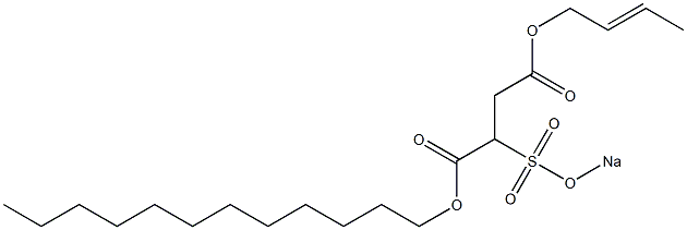 2-(Sodiosulfo)succinic acid 1-dodecyl 4-(2-butenyl) ester 结构式