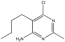 5-Butyl-6-chloro-2-methyl-4-pyrimidinamine 结构式