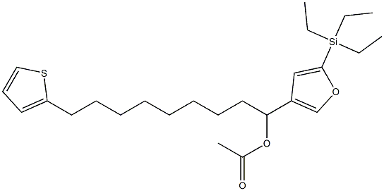 Acetic acid 1-[5-(triethylsilyl)-3-furyl]-9-(2-thienyl)nonyl ester 结构式