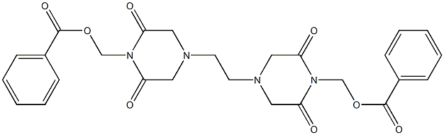 4,4'-Ethylenebis(2,6-dioxopiperazine-1-methanol)bisbenzoate 结构式