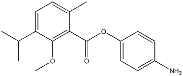 3-Methoxy-p-cymene-2-carboxylic acid p-aminophenyl ester 结构式
