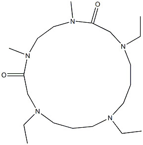 2,5-Dimethyl-8,12,16-triethyl-2,5,8,12,16-pentaazacyploheptadecane-1,6-dione 结构式