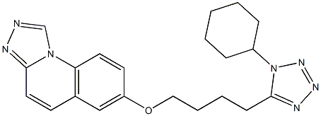 7-[4-(1-Cyclohexyl-1H-tetrazol-5-yl)butoxy][1,2,4]triazolo[4,3-a]quinoline 结构式
