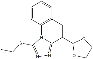 1-(Ethylthio)-4-(1,3-dioxolan-2-yl)[1,2,4]triazolo[4,3-a]quinoline 结构式