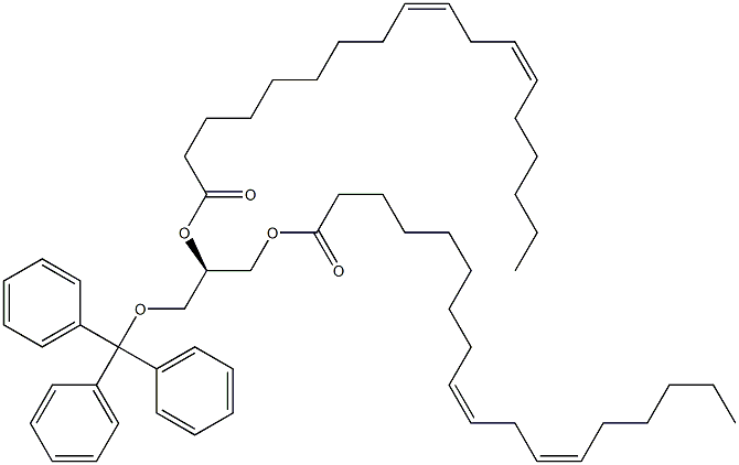 [R,(-)]-1-O,2-O-Dilinoleoyl-3-O-trityl-D-glycerol 结构式
