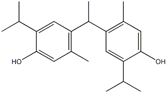 4,4'-(1,1-Ethanediyl)bis(2-isopropyl-5-methylphenol) 结构式