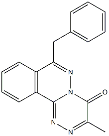 3-Methyl-7-benzyl-4H-[1,2,4]triazino[3,4-a]phthalazin-4-one 结构式