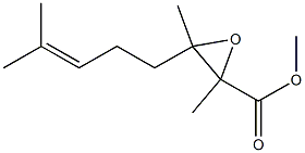 2,3-Dimethyl-3-(4-methyl-3-pentenyl)oxirane-2-carboxylic acid methyl ester 结构式