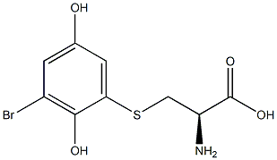 S-(3-Bromo-2,5-dihydroxyphenyl)-L-cysteine 结构式