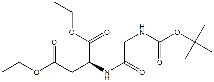 N-[N-(tert-Butoxycarbonyl)glycyl]-L-aspartic acid diethyl ester 结构式