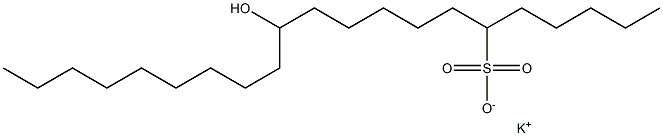 12-Hydroxyhenicosane-6-sulfonic acid potassium salt 结构式