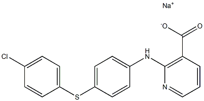 2-[p-(p-Chlorophenylthio)anilino]nicotinic acid sodium salt 结构式