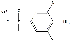 4-Amino-3-chloro-5-methylbenzenesulfonic acid sodium salt 结构式