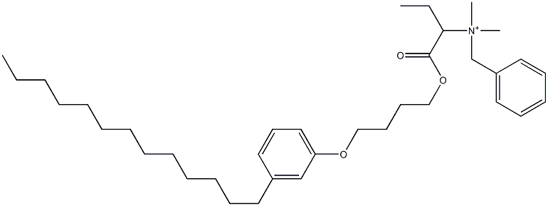 N,N-Dimethyl-N-benzyl-N-[1-[[4-(3-tridecylphenyloxy)butyl]oxycarbonyl]propyl]aminium 结构式