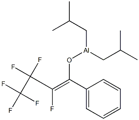 Diisobutyl[(E)-1-phenyl-2,3,3,4,4,4-hexafluoro-1-butenyloxy]aluminum 结构式