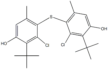 Bis(3-tert-butyl-2-chloro-4-hydroxy-6-methylphenyl) sulfide 结构式