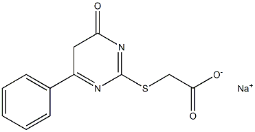 [(5,6-Dihydro-4-phenyl-6-oxopyrimidin-2-yl)thio]acetic acid sodium salt 结构式