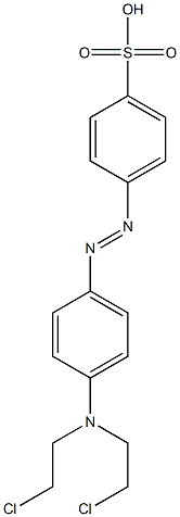 p-[[p-[Bis(2-chloroethyl)amino]phenyl]azo]benzenesulfonic acid 结构式