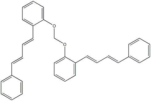 Bis[2-(4-phenyl-1,3-butadien-1-yl)phenoxy]methane 结构式