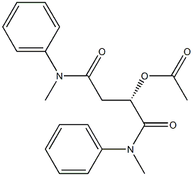[2S,(+)]-2-(Acetyloxy)-N,N'-dimethyl-N,N'-diphenylsuccinamide 结构式