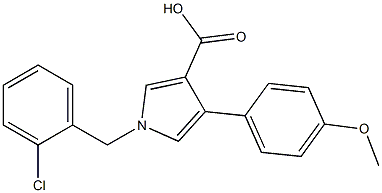 1-(2-Chlorobenzyl)-4-(4-methoxyphenyl)-1H-pyrrole-3-carboxylic acid 结构式