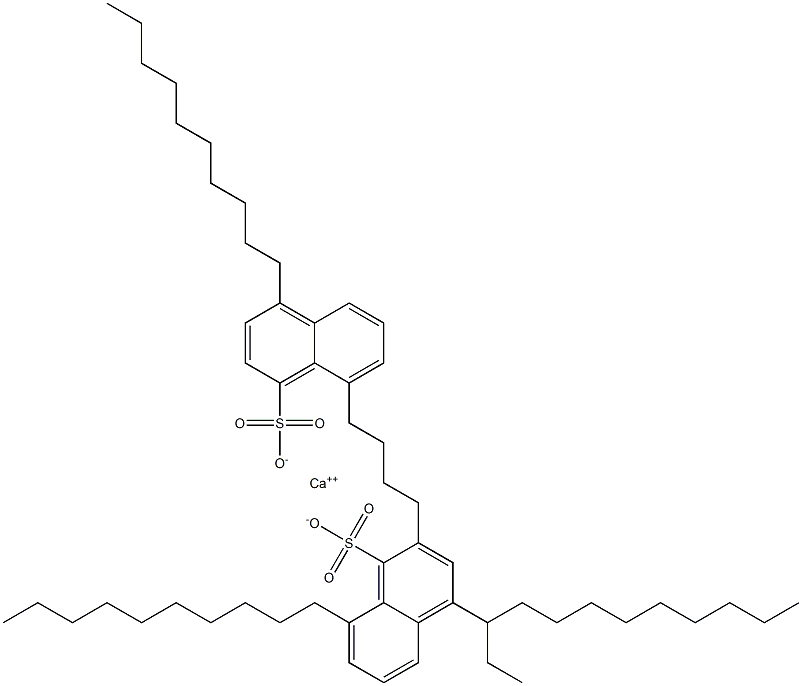 Bis(4,8-didecyl-1-naphthalenesulfonic acid)calcium salt 结构式