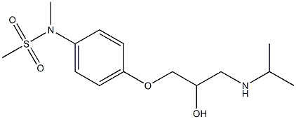 N-[4-[2-Hydroxy-3-isopropylaminopropyloxy]phenyl]-N-methylmethanesulfonamide 结构式