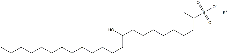 10-Hydroxytricosane-2-sulfonic acid potassium salt 结构式
