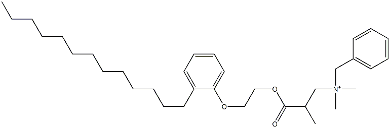 N,N-Dimethyl-N-benzyl-N-[2-[[2-(2-tridecylphenyloxy)ethyl]oxycarbonyl]propyl]aminium 结构式