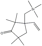 2,2,5,5-Tetramethyl-3-(trimethylsilylmethyl)-3-vinylcyclopentanone 结构式