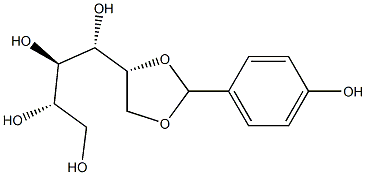 5-O,6-O-(4-Hydroxybenzylidene)-D-glucitol 结构式