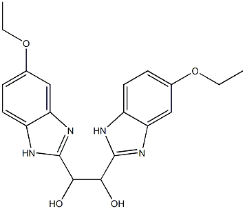 1,2-Bis(5-ethoxy-1H-benzimidazol-2-yl)-1,2-ethanediol 结构式