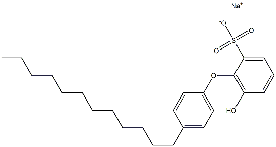 6-Hydroxy-4'-dodecyl[oxybisbenzene]-2-sulfonic acid sodium salt 结构式