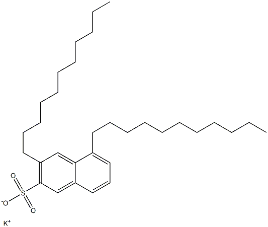 3,5-Diundecyl-2-naphthalenesulfonic acid potassium salt 结构式