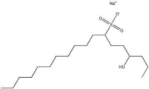 4-Hydroxyoctadecane-7-sulfonic acid sodium salt 结构式
