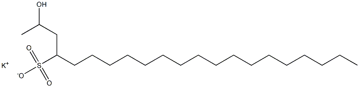 2-Hydroxyhenicosane-4-sulfonic acid potassium salt 结构式