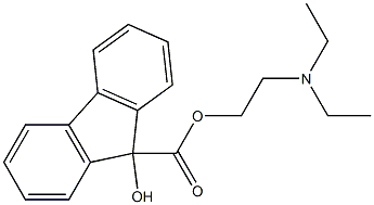 9-Hydroxy-9H-fluorene-9-carboxylic acid 2-(diethylamino)ethyl ester 结构式